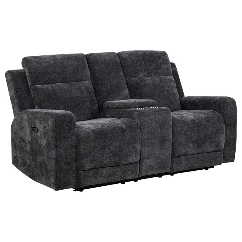 Kenie Upholstered 71.25 " Chenille Loveseat Power Reclining