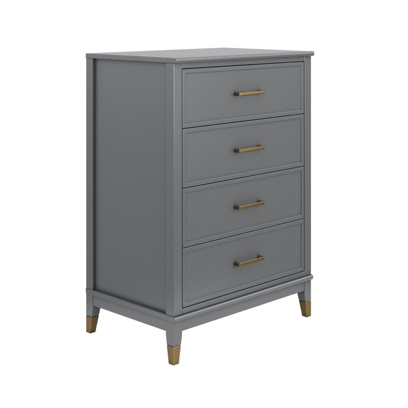 75cm W 4 - Drawer Chest of Drawers, Graphite Grey