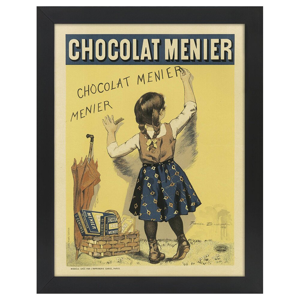 Leinwandbild Vintage Artistic Poster Chocolat Menier