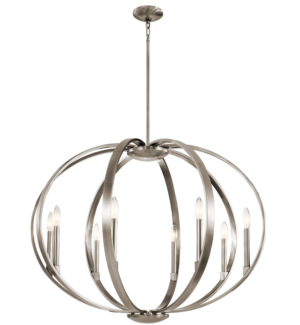 Elata 8 - Light Candle Style Globe Chandelier DecorbyHannah 