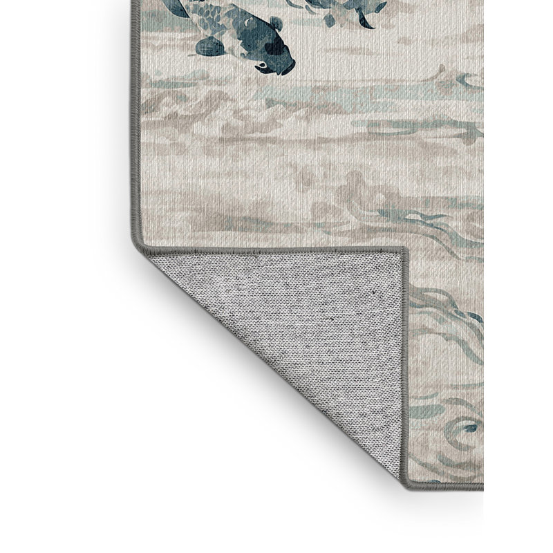 Machine Washable Gray Area Rug, Runner 2' x 4'