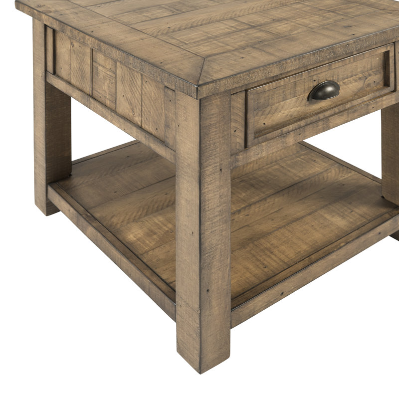 Ensemble de tables basses 3 pièces Holliman, Naturel récupéré
