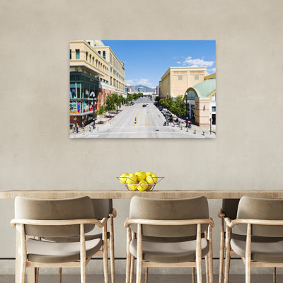 Passerelle, centre commercial, centre-ville de Salt Lake City, Salt Lake City, Utah, États-Unis, art contemporain abstrait, art mural