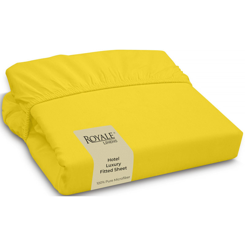 Royale Linens | Ultra Soft Brushed Microfiber | Hotel Luxury Bottom Sheets | Wrinkle Free & Fade Resistant | Deep Pocket Only