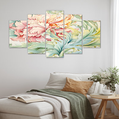 Aurand - Flowers Wall Art Canvas 5 Piece