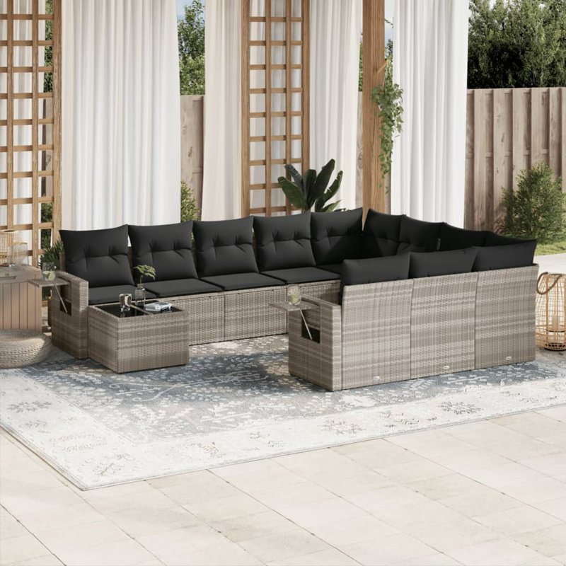  Garden Sofa Set Light Grey