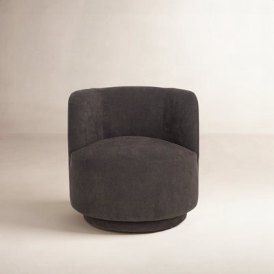 Linen Swivel Club Chair