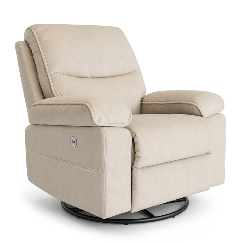 Fauteuil inclinable électrique Anabella de 99 cm de large avec ports de chargement USB et Type-C, capacité de charge de 181 kg