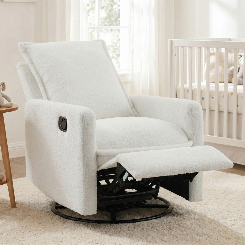24.3" Manual Recliner, White