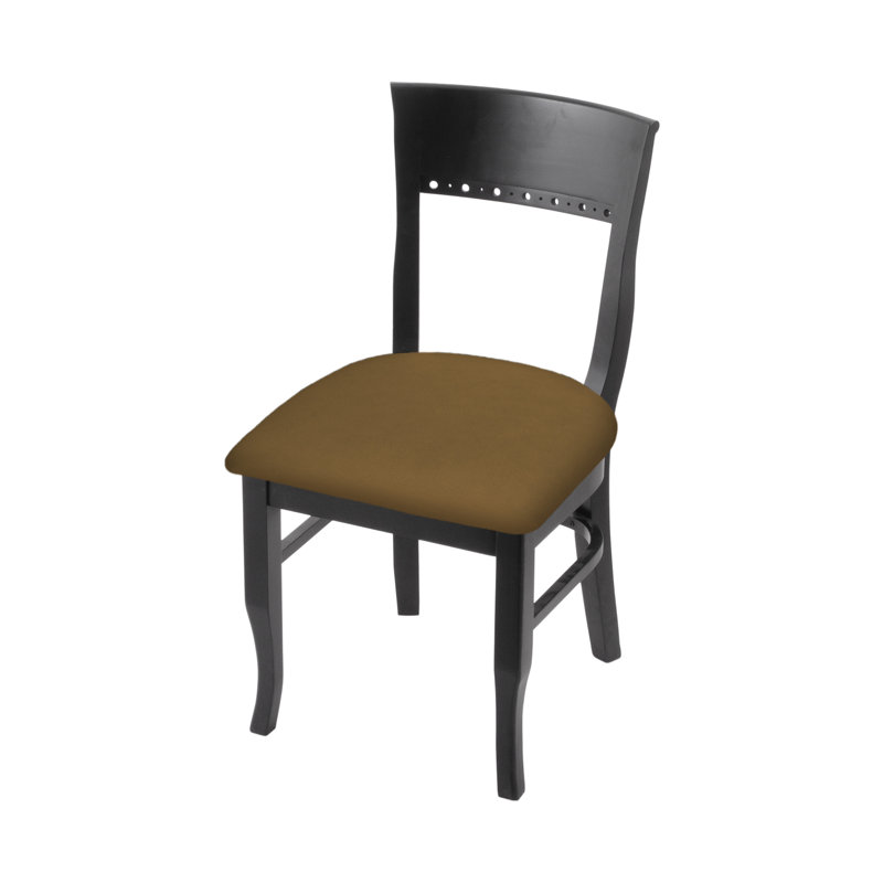 Hampton 19.25'' H Upholstered Beech Side Chair, Black, Canter Saddle