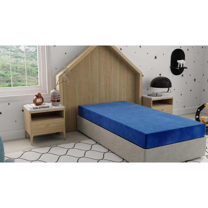Kids Pedic 7" Waterproof Blue Mattress, Twin