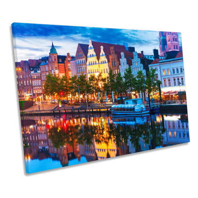 Lubeck Germany City - Wrapped Canvas Print