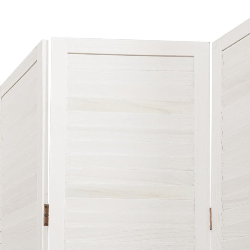 Trista 215cm W 6 - Panel Solid Wood Accent Room Divider, 220cm H x 215cm W, White