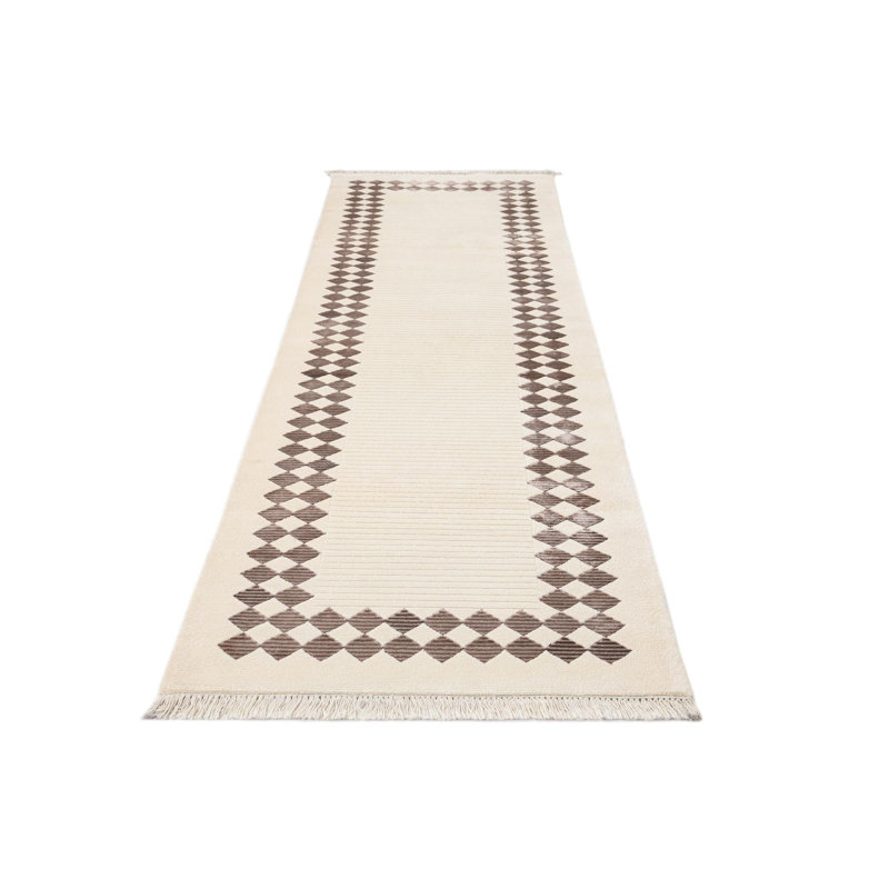 Tapis de couloir beige Judy