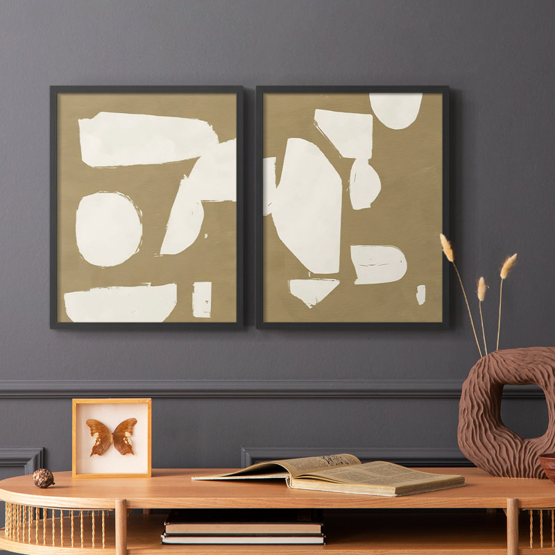 Impression encadrée ChunkyAb AbstractI-Premium - prête à être accrochée - aucun clou requis - aucun clou requis