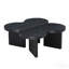 Table basse en MDF en forme de papillon - moderne - noir