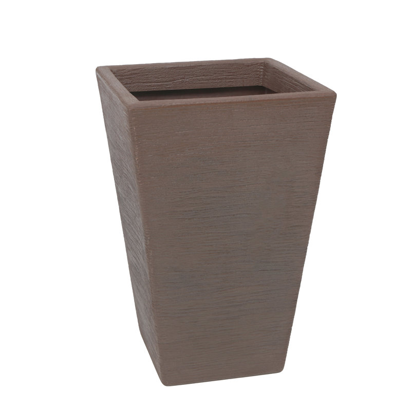 Vladamar ECOBO Eco-Friendly Rectangular Pot Planter Elemento Indoor/Outdoor use Versatile & Lightweight, Brown