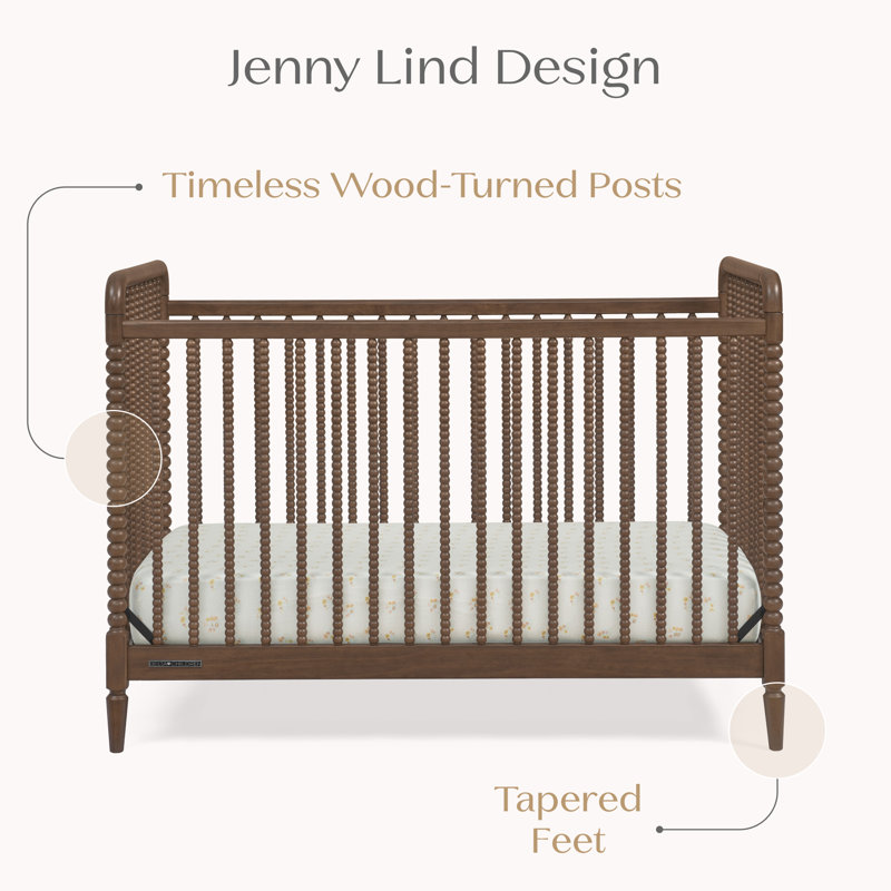 Saint 4-in-1 Convertible Crib, Teak Brown, Crib