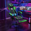 Fauteuil de jeu avec haut-parleurs Bluetooth et lumières à DEL RVB Fauteuil de jeu vidéo de massage ergonomique avec repose-pieds à haut dossier avec support lombaire-1877055635