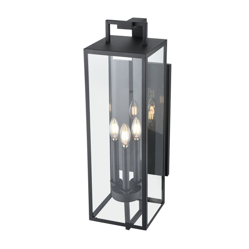 Defrancisco 3 Light 28.5" Tall Outdoor Wall Sconce