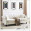 Canapé Chesterfield 79 pouces en velours gris pour salon, canapé 3 places