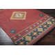 Mystica Handmade Wool Dark Red/Navy/Wheat Rug