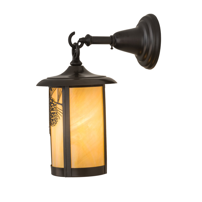 Lanterne murale d’extérieur 1 lumières winter pin Wyona, H 15,5 po x l 8 po x P 12 po