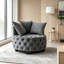Chaise d'appoint contemporaine rembourrée et capitonnée-129420630