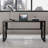 Justic Glass Top Metal Base Writing Desk