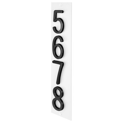 Royal Shade Floating Vertical Aluminum Address Plaque – Customized 4-Digit