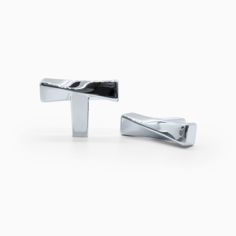 Twist Bar Knob, Polished Chrome