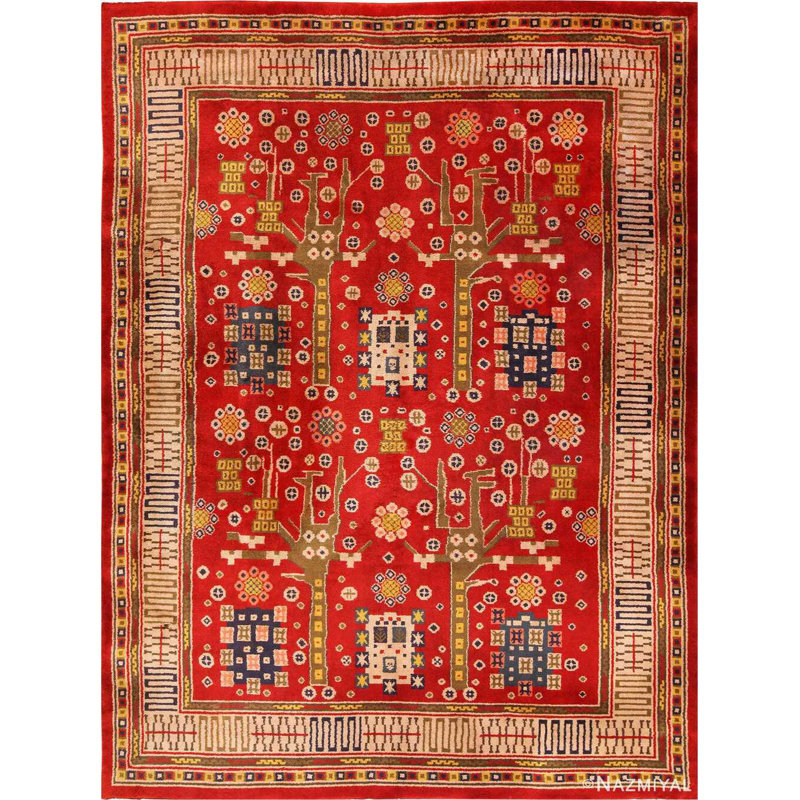 Scandinavian One-of-a-Kind Rectangle 10'3" X 13'8" Area Rug
