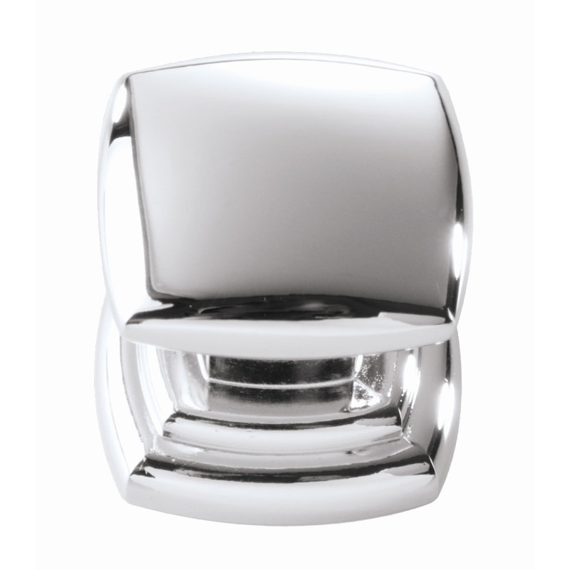 Poignée carrée euro contemporaine 1 1/4 po, Chrome