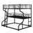 Full XL Over Twin XL Over Queen Size Triple Bunk Bed With Long And Short Ladder-1329418765