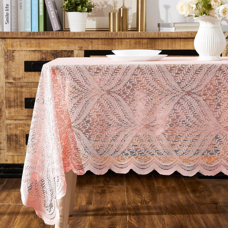 Denese Dining Linens, 72" x 54", Blush Pink