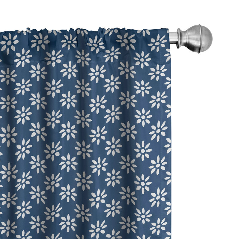 Floral Semi-Sheer Rod Pocket Curtain Panel, 28" x 84"