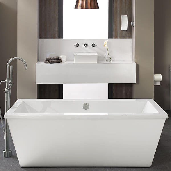 Cossu 66" x 36" Free Standing Soaking Acrylic Bathtub