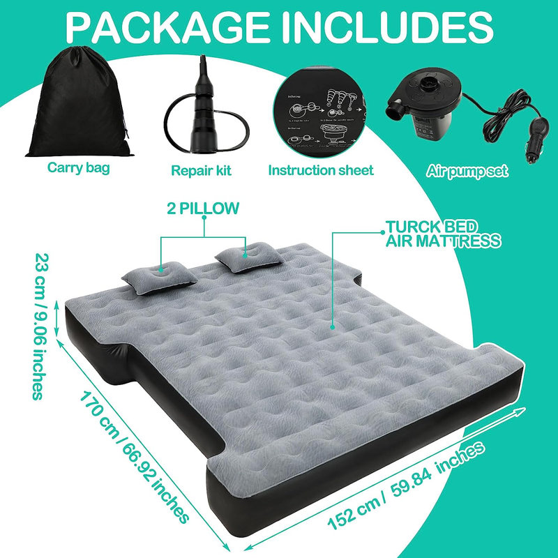 Matelas gonflable 9,85 po McSherrystown, gris