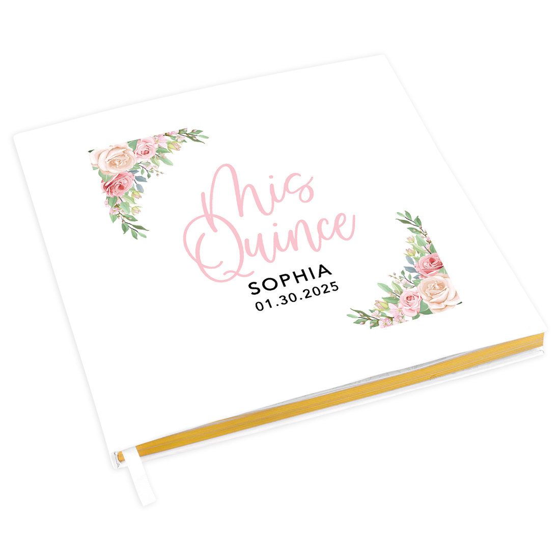 Wedding Guest Book - Personalized Polaroid Guest Book for Wedding with Pen  120 Pages Hardcover 8 x 10, Good as Wedding Scrapbook & Reception