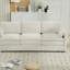 Canapé rembourré 89 po à 3 places surdimensionné et confortable 89 po Canapé double à 3 places avec coussin moelleux pour canapé, beige-167529382