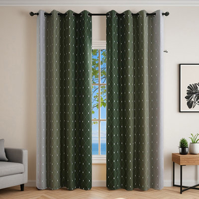 Isolation thermique de 95 po x 52 po de hauteur avec rideaux dégradés élégants et convient aux balcons et aux chambres à coucher et aux salons