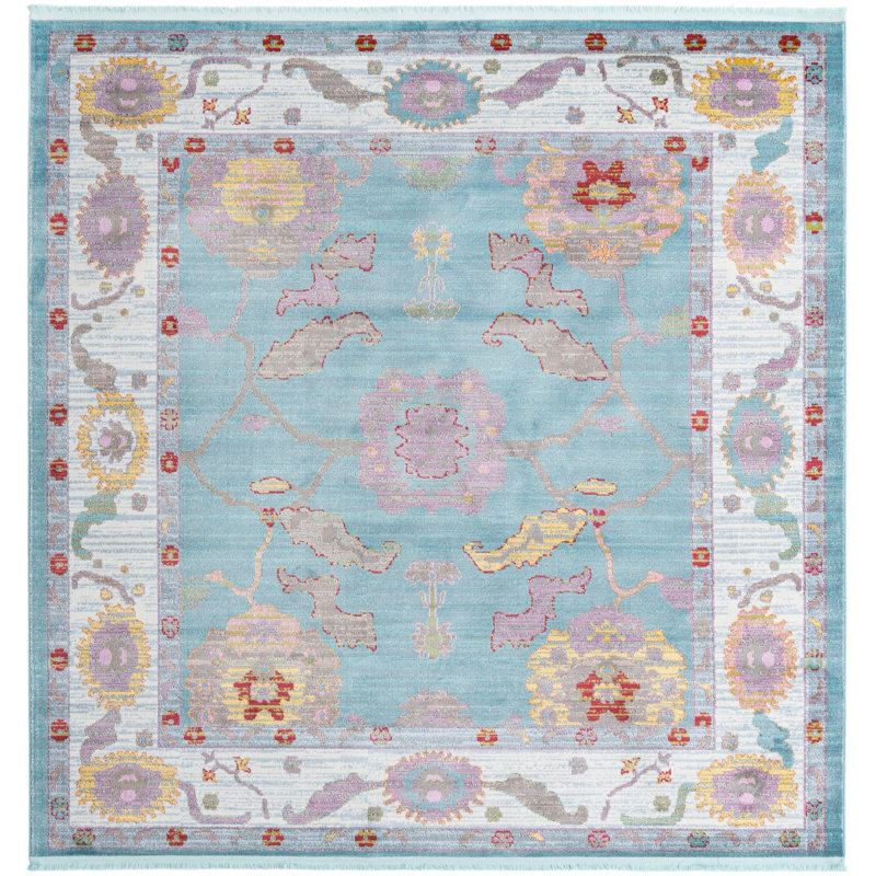 Paragon Floral Indoor Rug, Square 8'2"