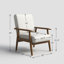 Chaise d'appoint, fauteuil avec structure en bois massif Bridgeview-1445131755