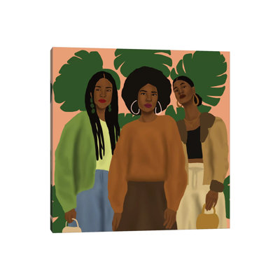 «Pose With The Girls» par Sarah Dahir, impression sur toile tendue