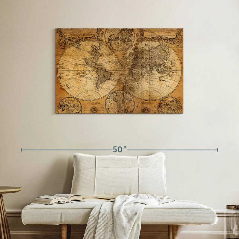 Carte rétro Aliaz, H 26 po x l 39 po