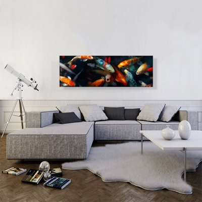 Koi Carp Fish China Asia Japan Pond - Wrapped Canvas Panoramic Graphic Art
