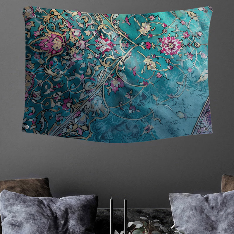 Tapisserie murale floral - Décoration murale florale, H 88 po x l 104 po