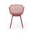 Outdoor Dining Poppy Chair : Weather , Stable Construction, Red Polypropylene, 22.76 In.X 21.06 In. 32.44 In.H, Modern Vibe Seating: Weather, Stable-1754168389
