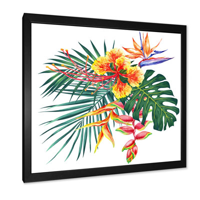 " Colourful Exotic Flowers " Painting Print