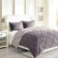 Édredon très grand 3 m, 2 taies décoratives, gris, rembourrage gris antitaches-118740117-118740114